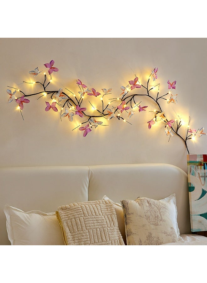 Nariele LED Bendable Shaped Rattan Butterfly Flower Leaf Indoor Wall Decoration Romantic Ambient Light - Image 1
